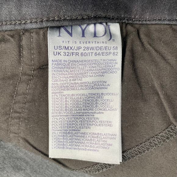 NYDJ Jeans Plus Size 28W Black Relaxed Tapered Lightweight Stretch Denim - Picture 10 of 16